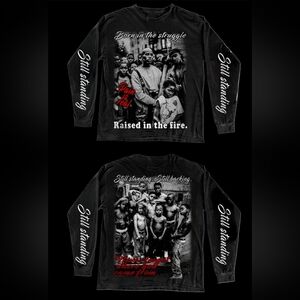 DMX Born In The Steuggle Long Sleeve A SHAKA HEAVYWEIGHT GARMET DYED T SHIRT